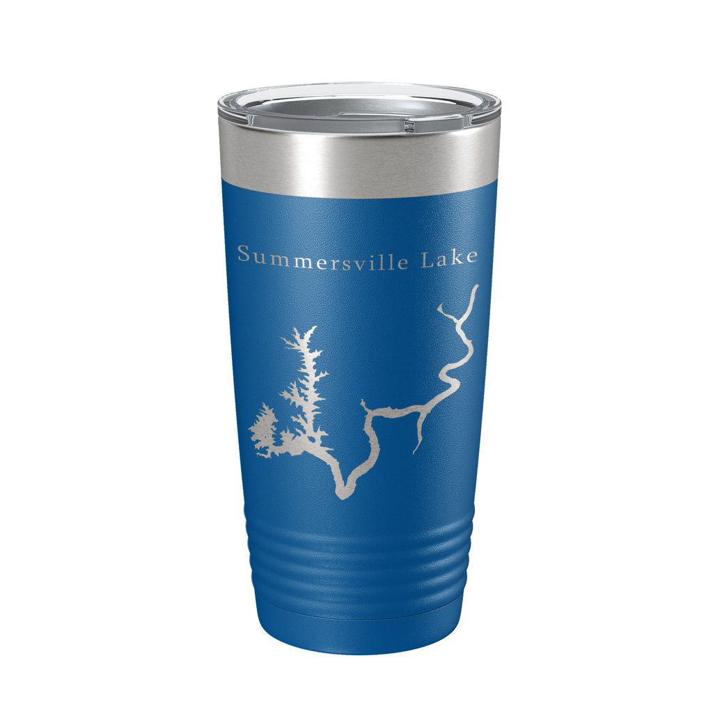 Summersville Lake Map Tumbler Travel Mug Insulated Laser Engraved Coffee Cup West Virginia 20 oz