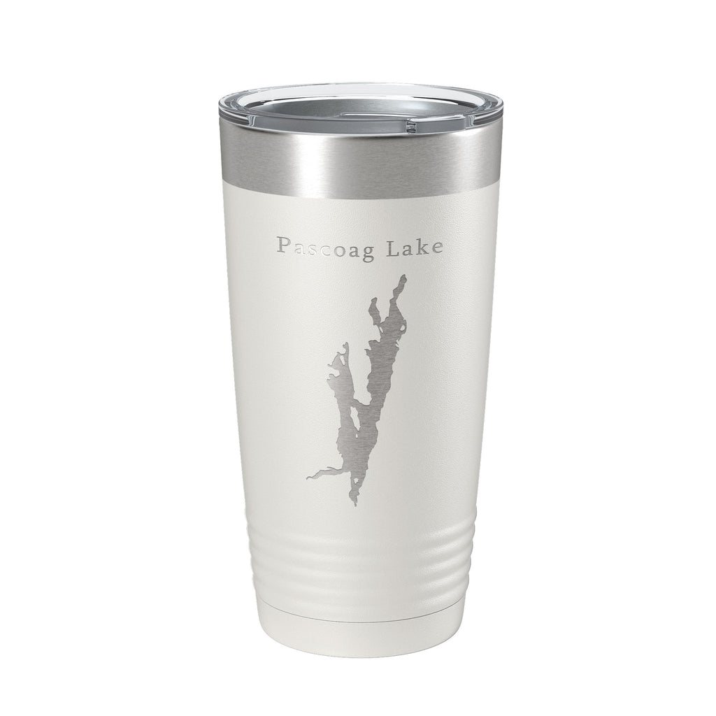 Pascoag Lake Map Tumbler Travel Mug Insulated Laser Engraved Coffee Cup Rhode Island 20 oz