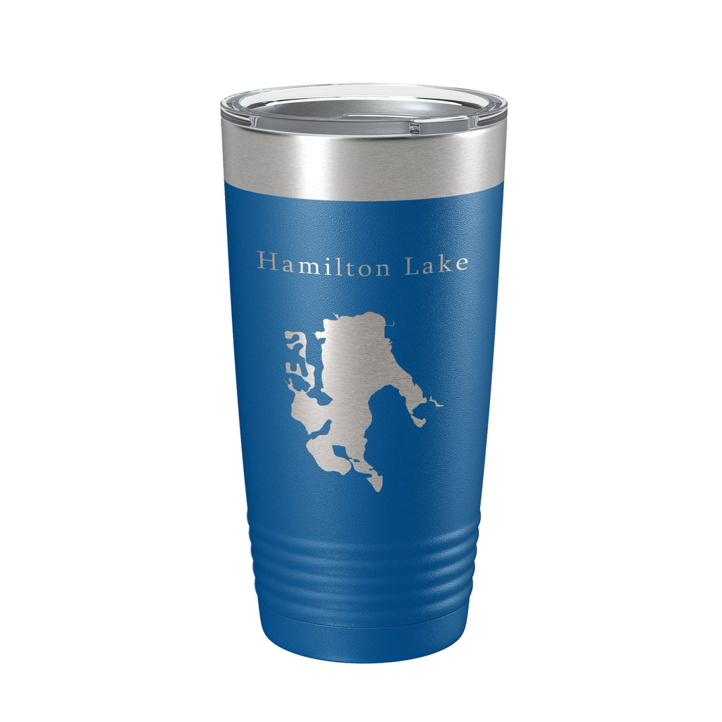 Hamilton Lake Map Tumbler Travel Mug Insulated Laser Engraved Coffee Cup Indiana 20 oz