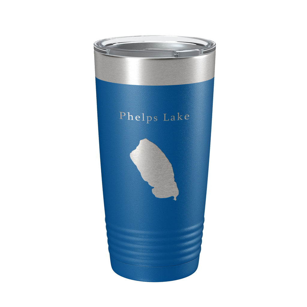 Phelps Lake Map Tumbler Travel Mug Insulated Laser Engraved Coffee Cup Wyoming 20 oz