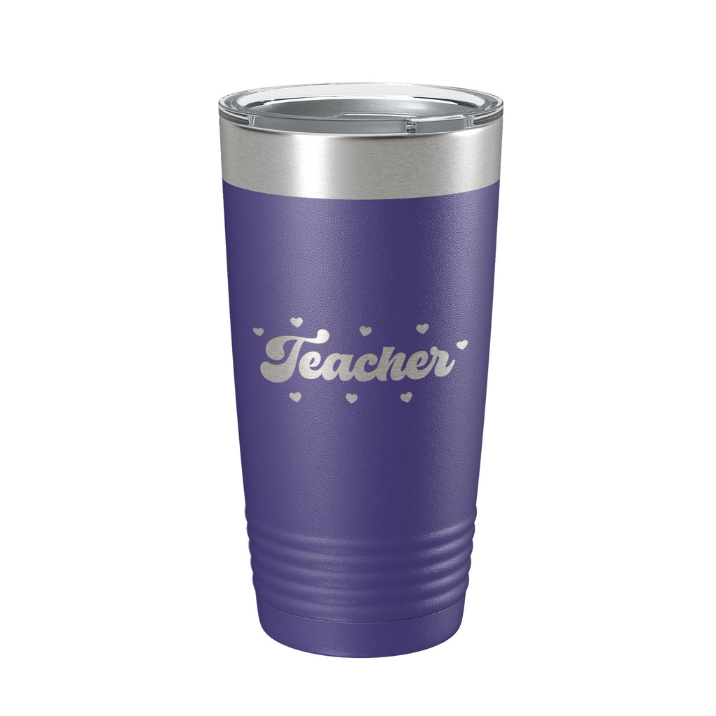 Teacher Valentine's Day Tumbler Gift Travel Mug Insulated Laser Engraved Coffee Cup 20 oz