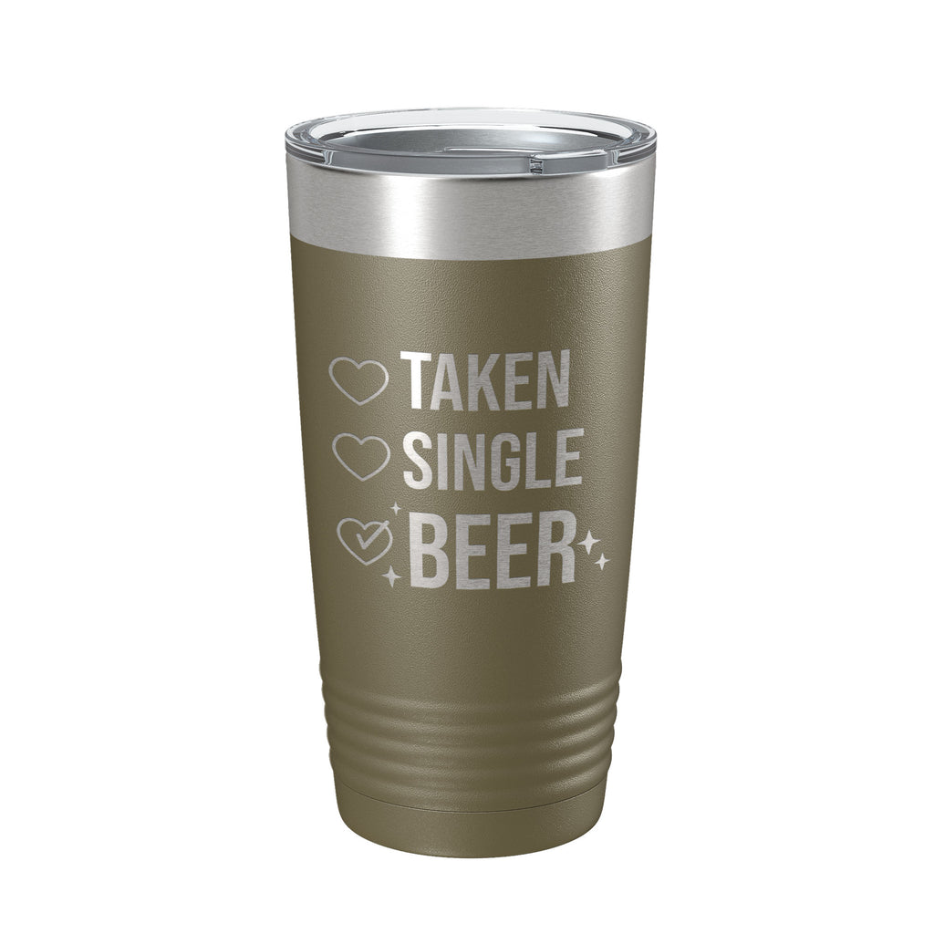 Valentine's Day Funny Tumbler Checklist Galentine's Gift Travel Mug Taken Single Beer Insulated Laser Engraved Coffee Cup 20 oz