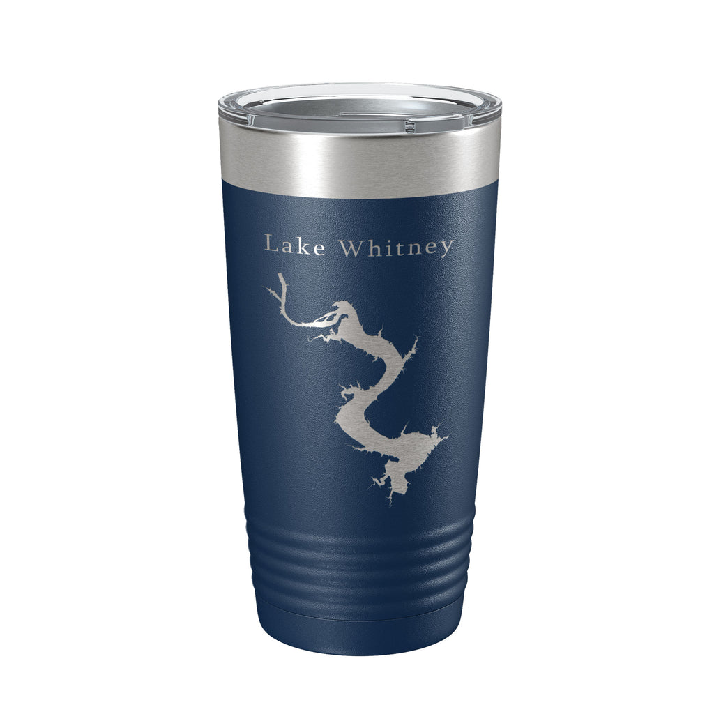 Lake Whitney Map Tumbler Travel Mug Insulated Laser Engraved Coffee Cup Texas 20 oz