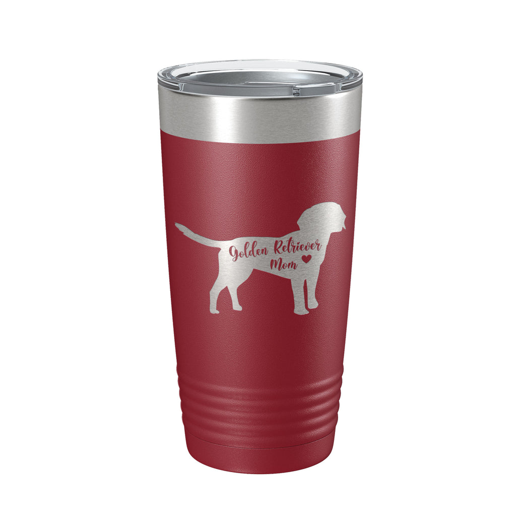 Golden Retriever Mom Tumbler Dog Travel Mug Gift Insulated Laser Engraved Coffee Cup 20 oz