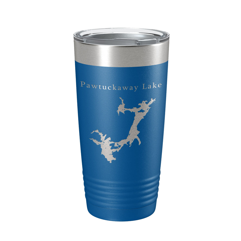 Pawtuckaway Lake Map Tumbler Travel Mug Insulated Laser Engraved Coffee Cup New Hampshire 20 oz