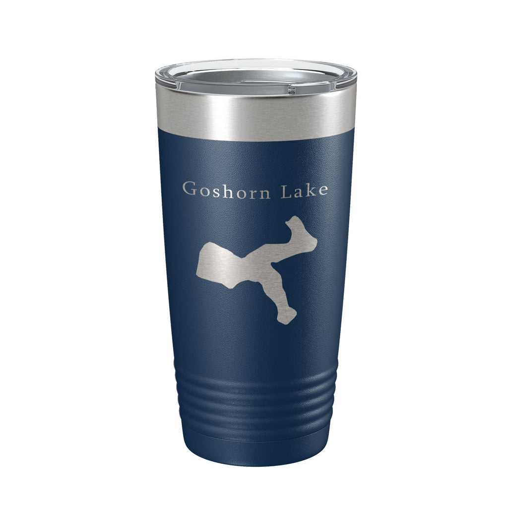 Goshorn Lake Map Tumbler Travel Mug Insulated Laser Engraved Coffee Cup Michigan 20 oz