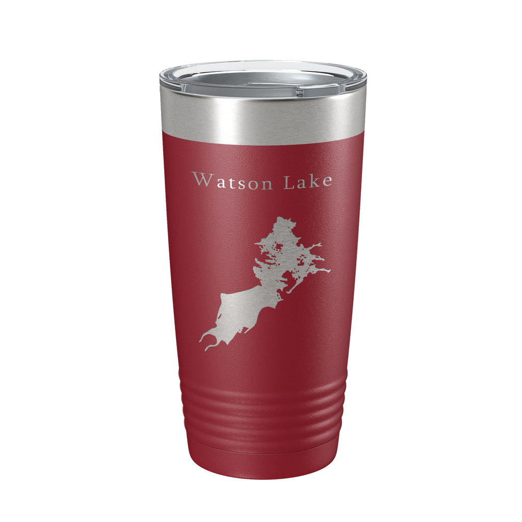Watson Lake Map Tumbler Travel Mug Insulated Laser Engraved Coffee Cup Arizona 20 oz
