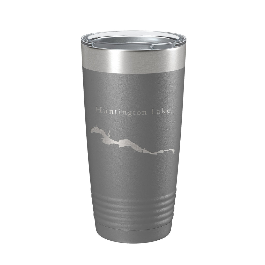 Huntington Lake Map Tumbler Travel Mug Insulated Laser Engraved Coffee Cup Indiana 20 oz