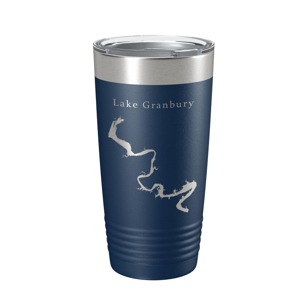 Lake Granbury Map Tumbler Travel Mug Insulated Laser Engraved Coffee Cup Brazos River Texas 20 oz