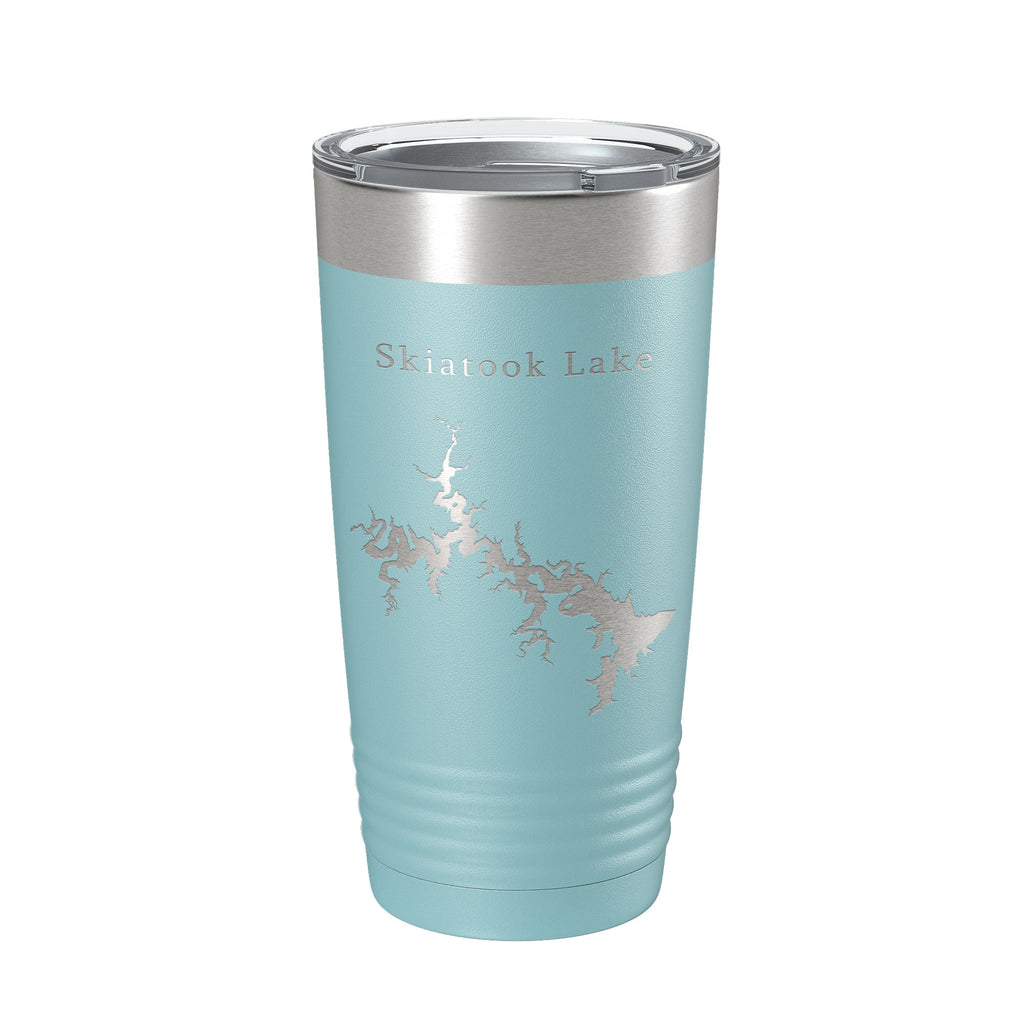 Skiatook Lake Map Tumbler Travel Mug Insulated Laser Engraved Coffee Cup Oklahoma 20 oz