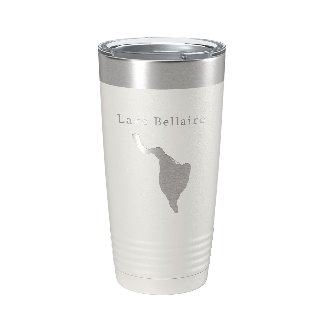 Lake Bellaire Map Tumbler Travel Mug Insulated Laser Engraved Coffee Cup Michigan 20 oz