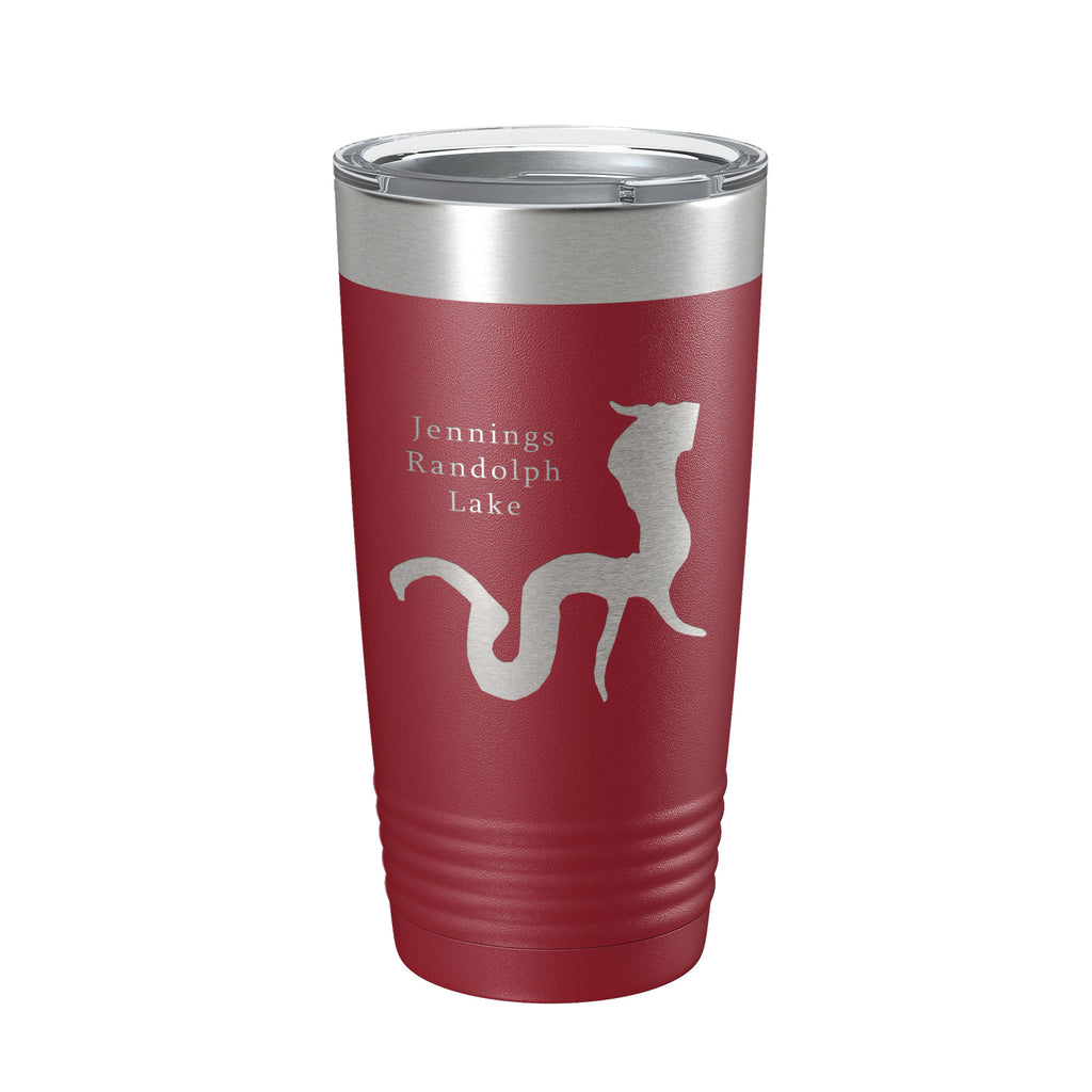 Jennings Randolph Lake Map Tumbler Travel Mug Insulated Laser Engraved Coffee Cup West Virginia 20 oz