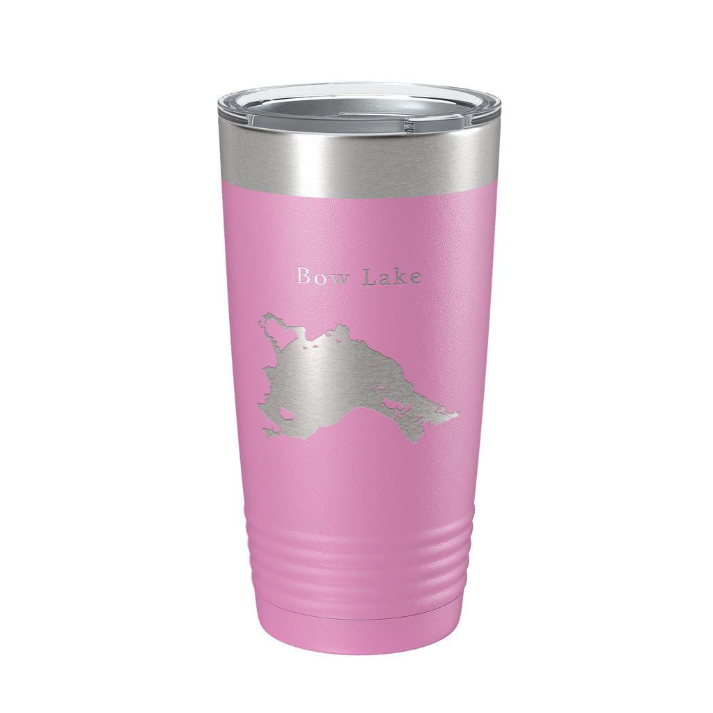 Bow Lake Map Tumbler Travel Mug Insulated Laser Engraved Coffee Cup New Hampshire 20 oz