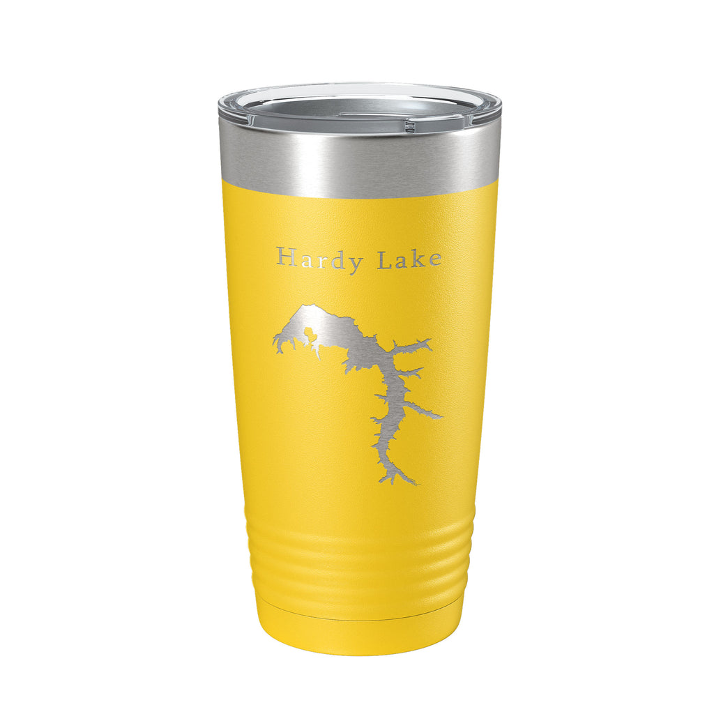 Hardy Lake Map Tumbler Travel Mug Insulated Laser Engraved Coffee Cup Indiana 20 oz