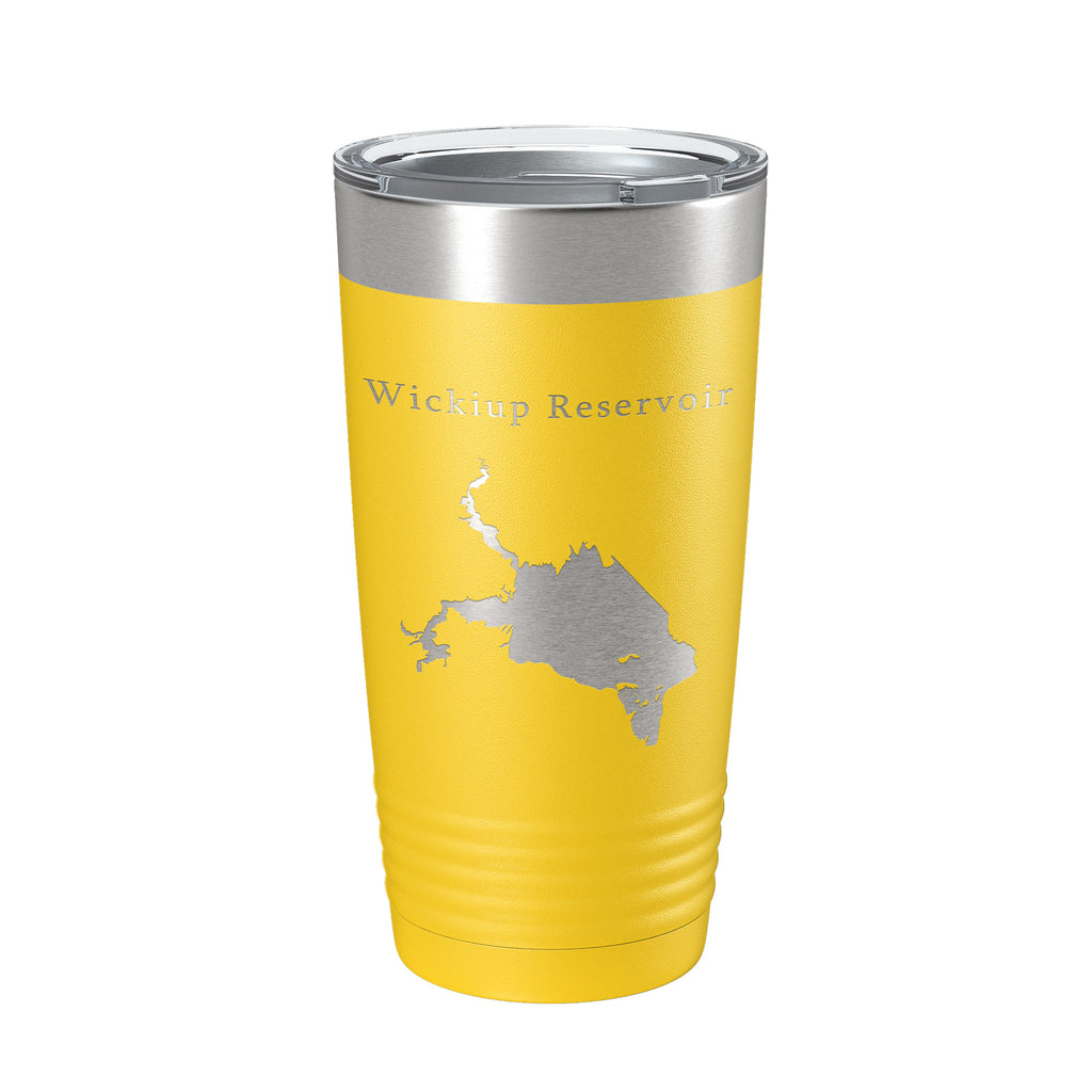 Wickiup Reservoir Tumbler Lake Map Travel Mug Insulated Laser Engraved Coffee Cup Oregon 20 oz