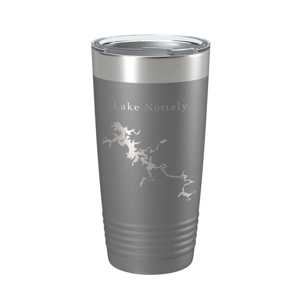 Lake Nottely Map Tumbler Travel Mug Insulated Laser Engraved Coffee Cup River Georgia 20 oz