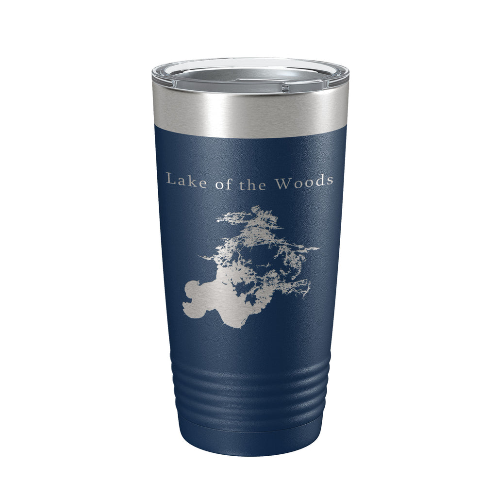 Lake of the Woods Map Tumbler Travel Mug Insulated Laser Engraved Coffee Cup Minnesota 20 oz