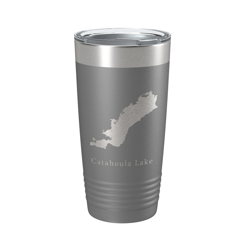 Catahoula Lake Map Tumbler Travel Mug Insulated Laser Engraved Coffee Cup Louisiana 20 oz