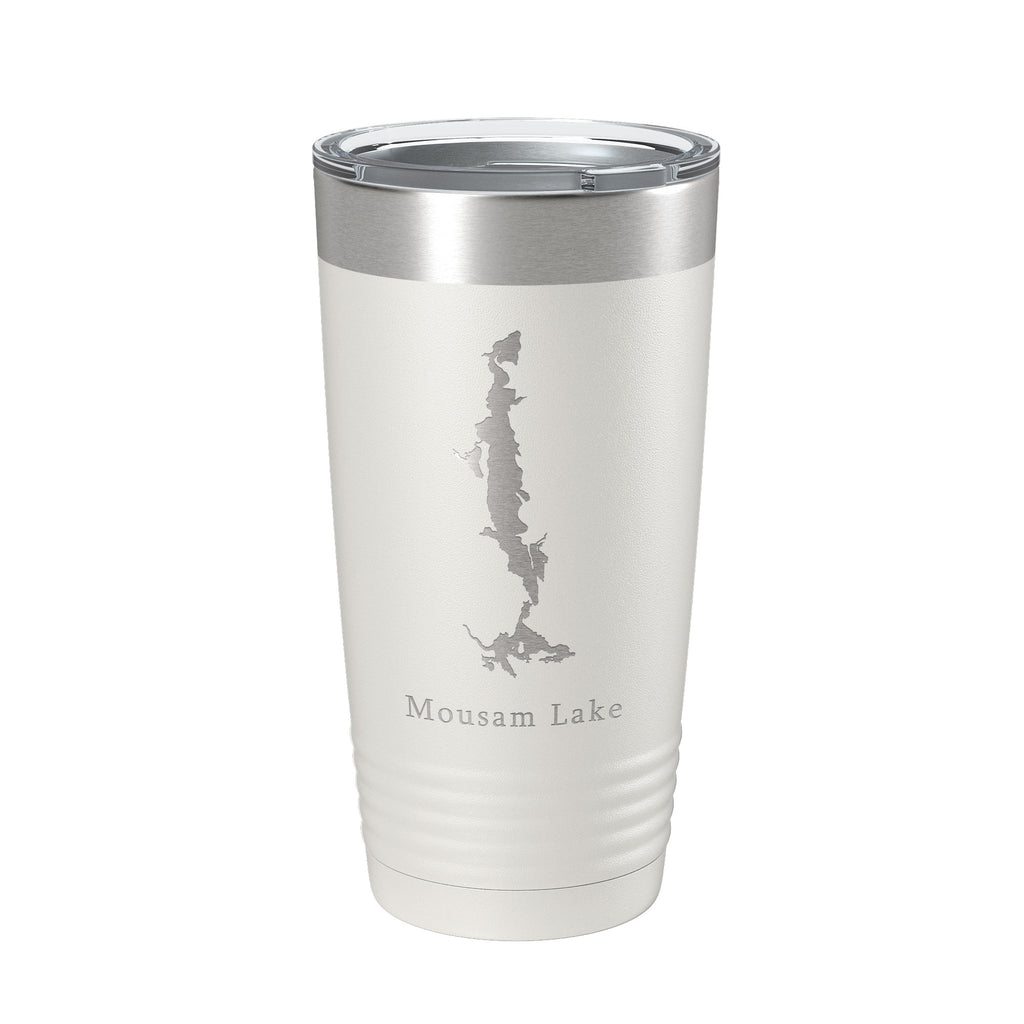 Mousam Lake Map Tumbler Travel Mug Insulated Laser Engraved Coffee Cup Maine 20 oz