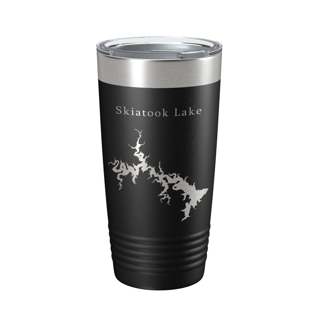 Skiatook Lake Map Tumbler Travel Mug Insulated Laser Engraved Coffee Cup Oklahoma 20 oz