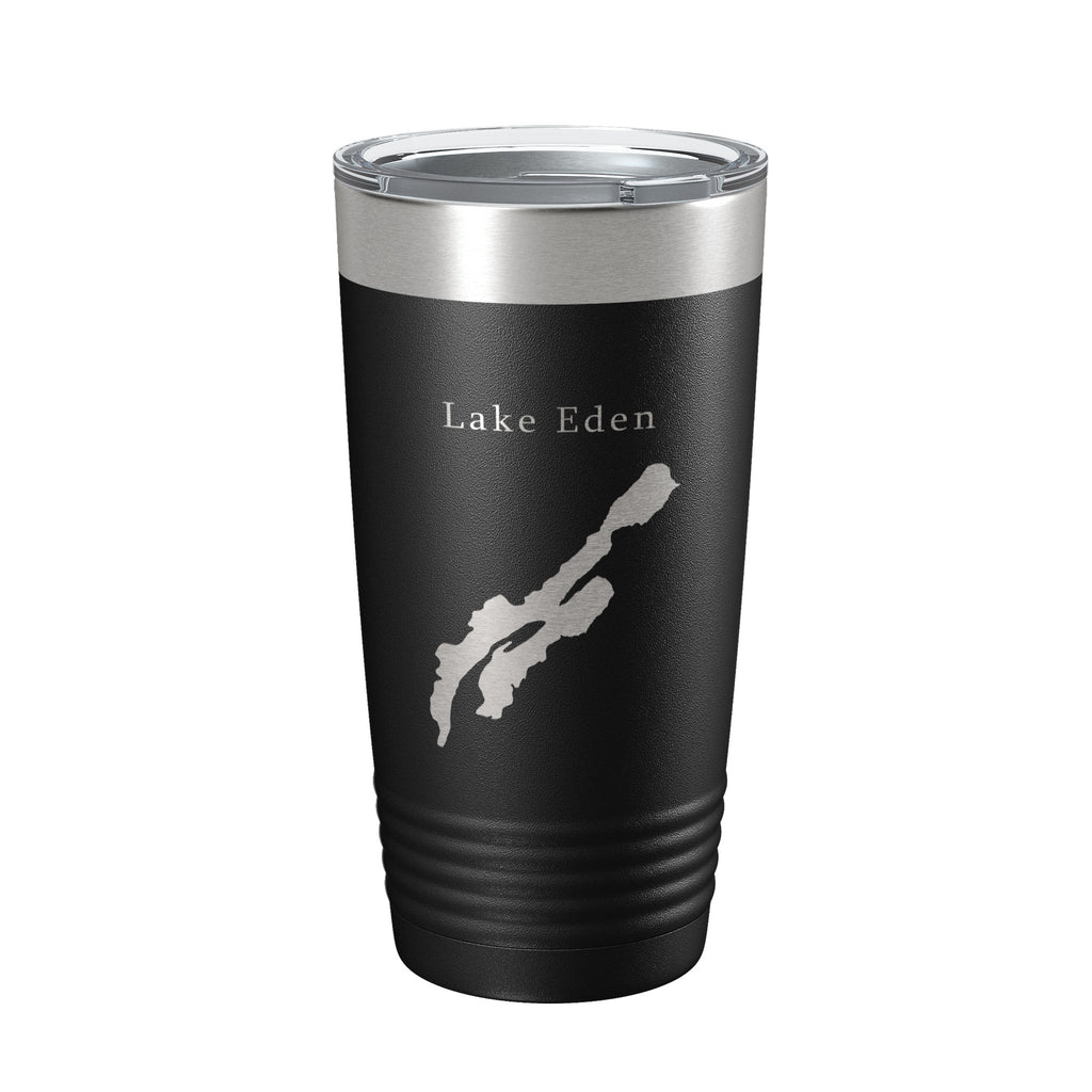 Lake Eden Map Tumbler Travel Mug Insulated Laser Engraved Coffee Cup Vermont 20 oz