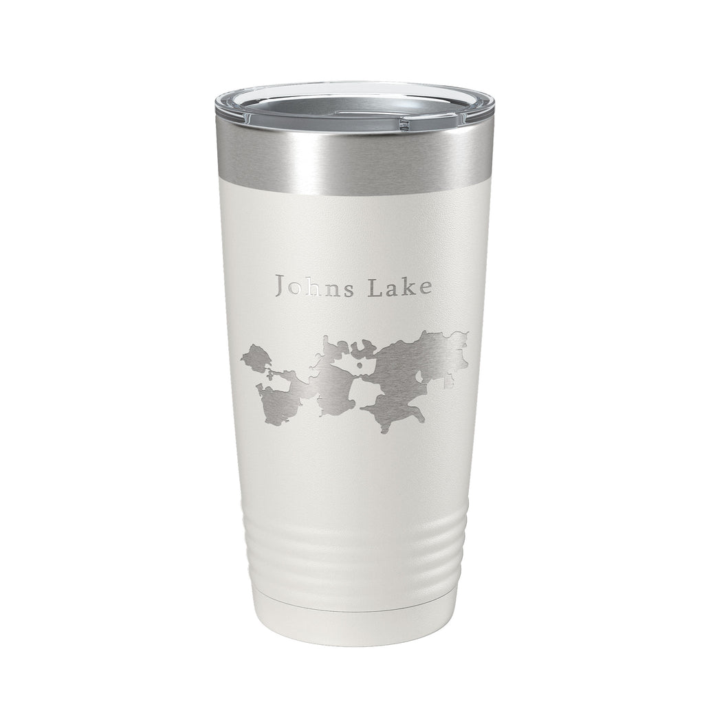 Johns Lake Map Tumbler Travel Mug Insulated Laser Engraved Coffee Cup Florida 20 oz