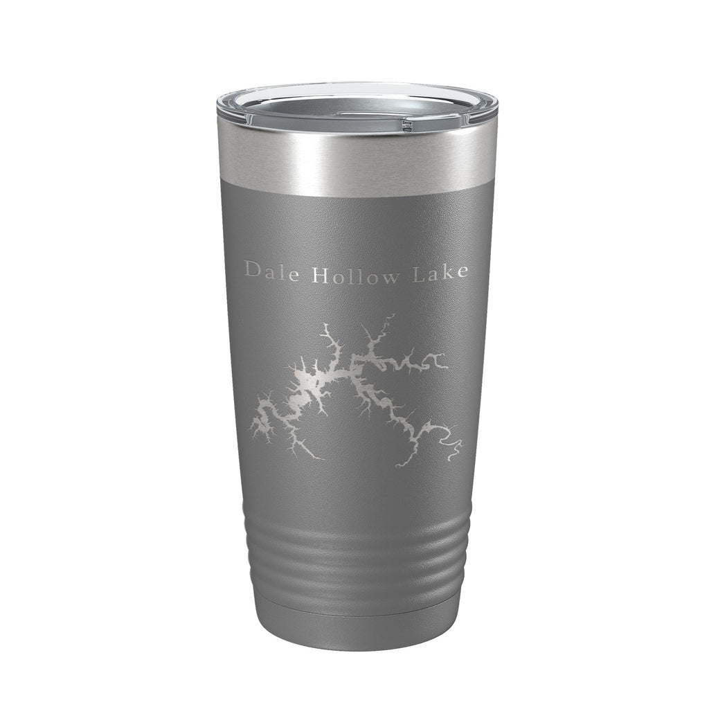 Dale Hollow Lake Map Tumbler Travel Mug Insulated Laser Engraved Coffee Cup Kentucky Tennessee 20 oz