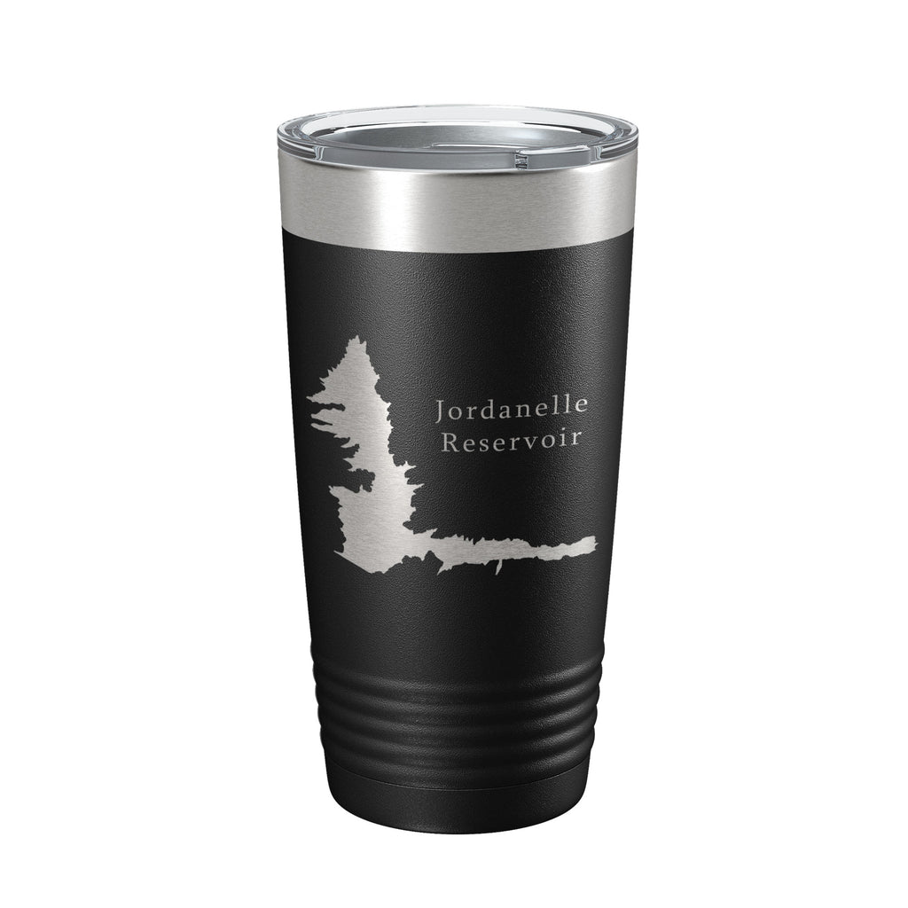 Jordanelle Reservoir Tumbler Lake Map Travel Mug Insulated Laser Engraved Coffee Cup Utah 20 oz
