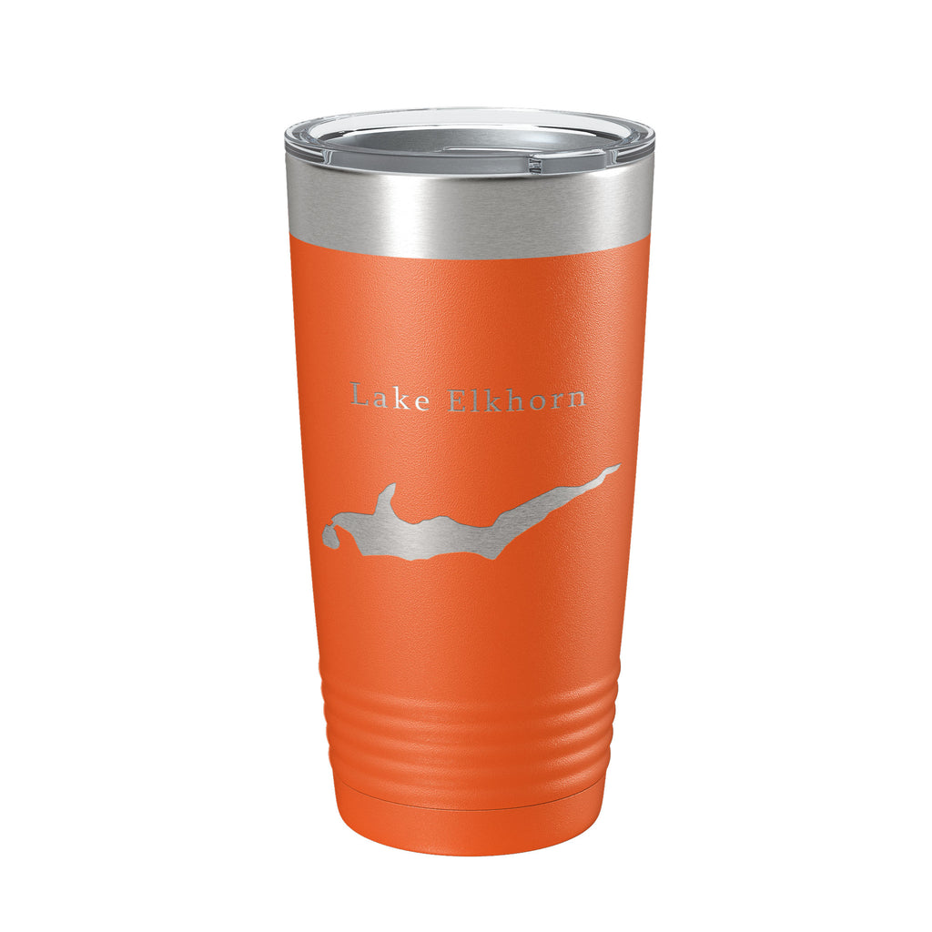 Lake Elkhorn Map Tumbler Travel Mug Insulated Laser Engraved Coffee Cup Maryland 20 oz