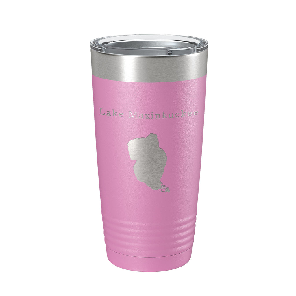 Lake Maxinkuckee Map Tumbler Travel Mug Insulated Laser Engraved Coffee Cup Indiana 20 oz