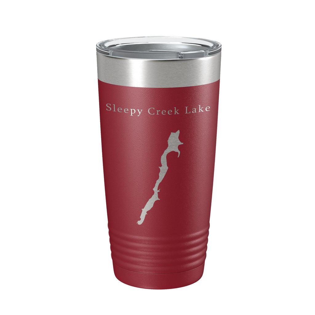Sleepy Creek Lake Map Tumbler Travel Mug Insulated Laser Engraved Coffee Cup West Virginia 20 oz