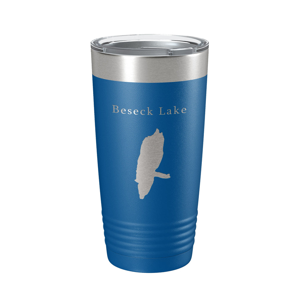 Beseck Lake Map Tumbler Travel Mug Insulated Laser Engraved Coffee Cup Connecticut 20 oz