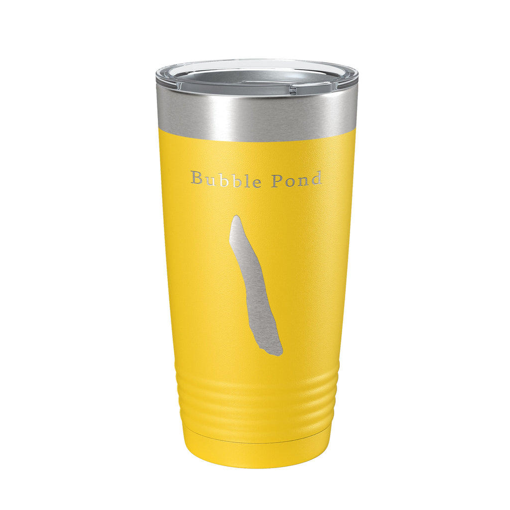 Bubble Pond Tumbler Lake Map Travel Mug Insulated Laser Engraved Coffee Cup Acadia Maine 20 oz
