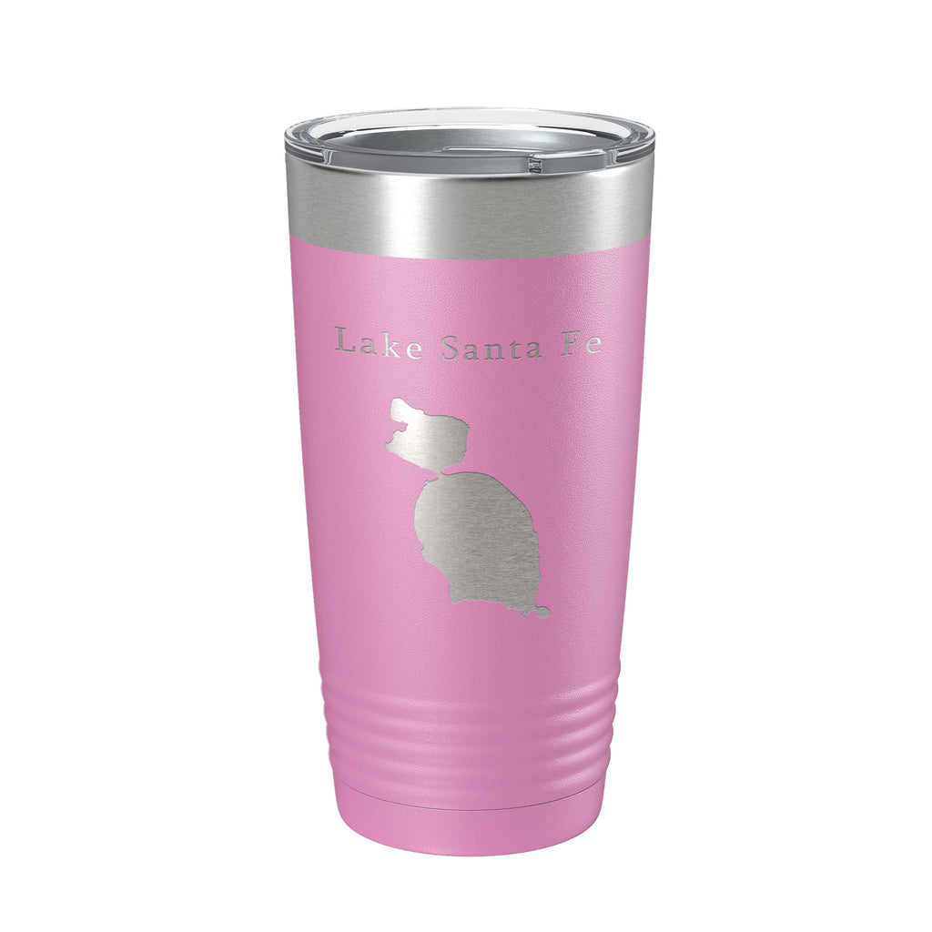 Lake Santa Fe Map Tumbler Travel Mug Insulated Laser Engraved Coffee Cup Florida 20 oz