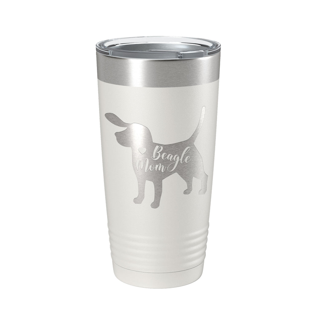 Beagle Mom Tumbler Dog Travel Mug Gift Insulated Laser Engraved Coffee Cup 20 oz
