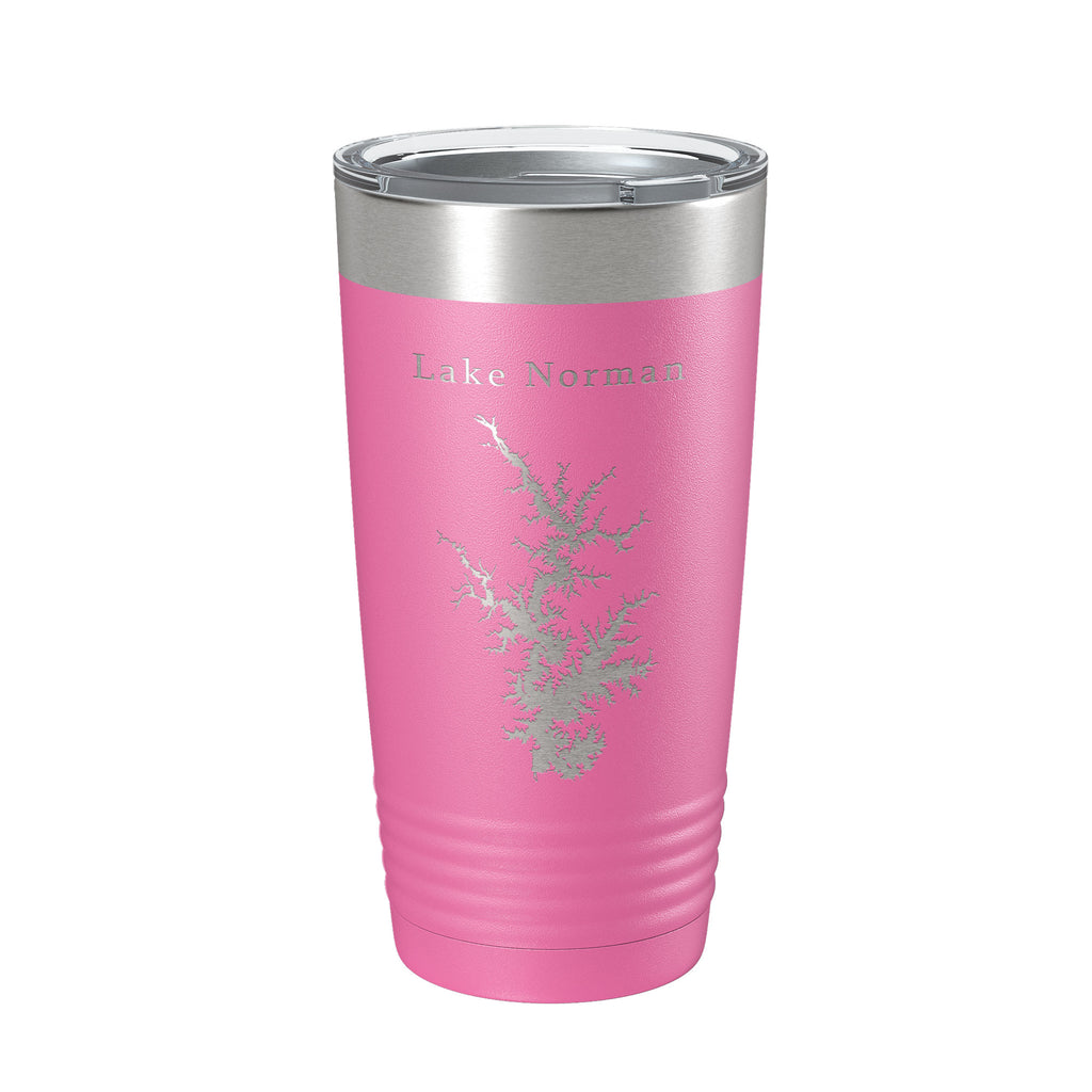 Lake Norman Map Tumbler Travel Mug Insulated Laser Engraved Coffee Cup North Carolina 20 oz
