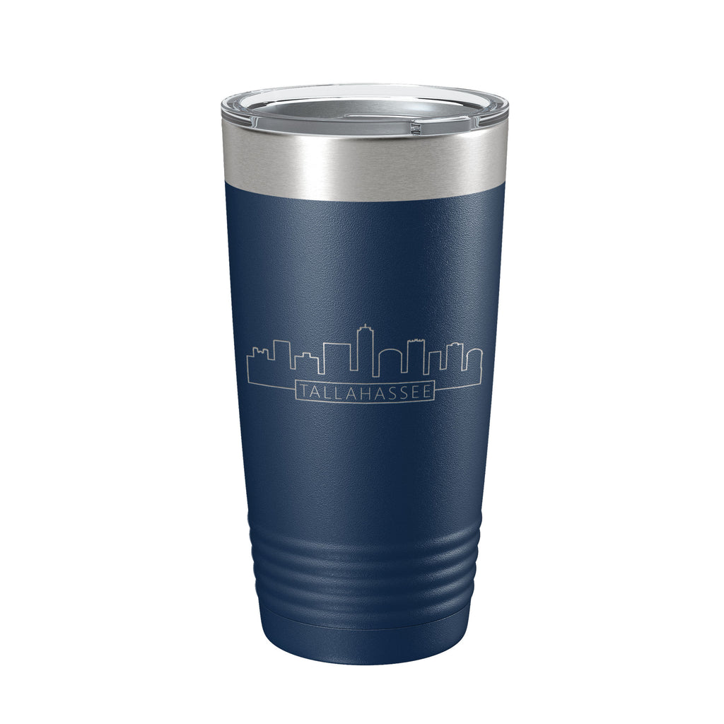 Tallahassee Skyline Minimalist Outline Tumbler Travel Mug Insulated Laser Engraved Coffee Cup Florida 20 oz