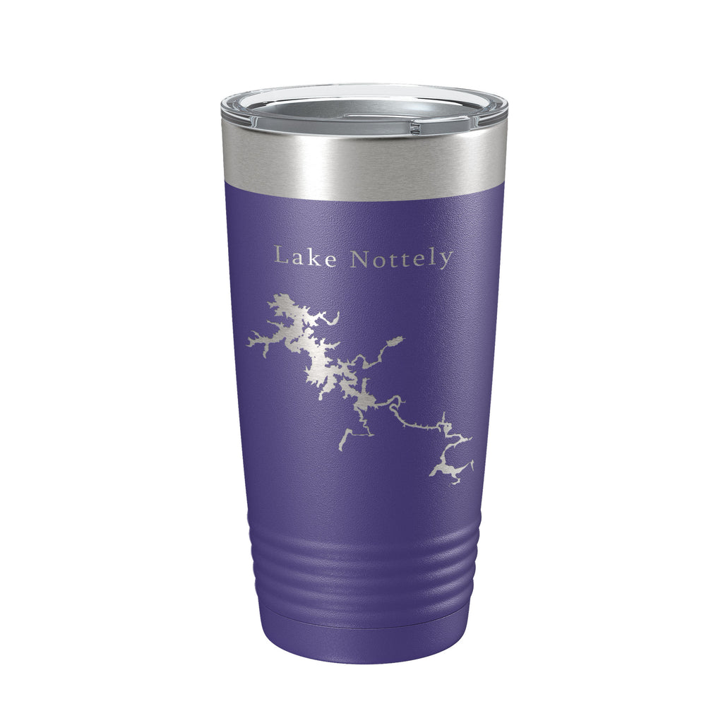 Lake Nottely Map Tumbler Travel Mug Insulated Laser Engraved Coffee Cup River Georgia 20 oz