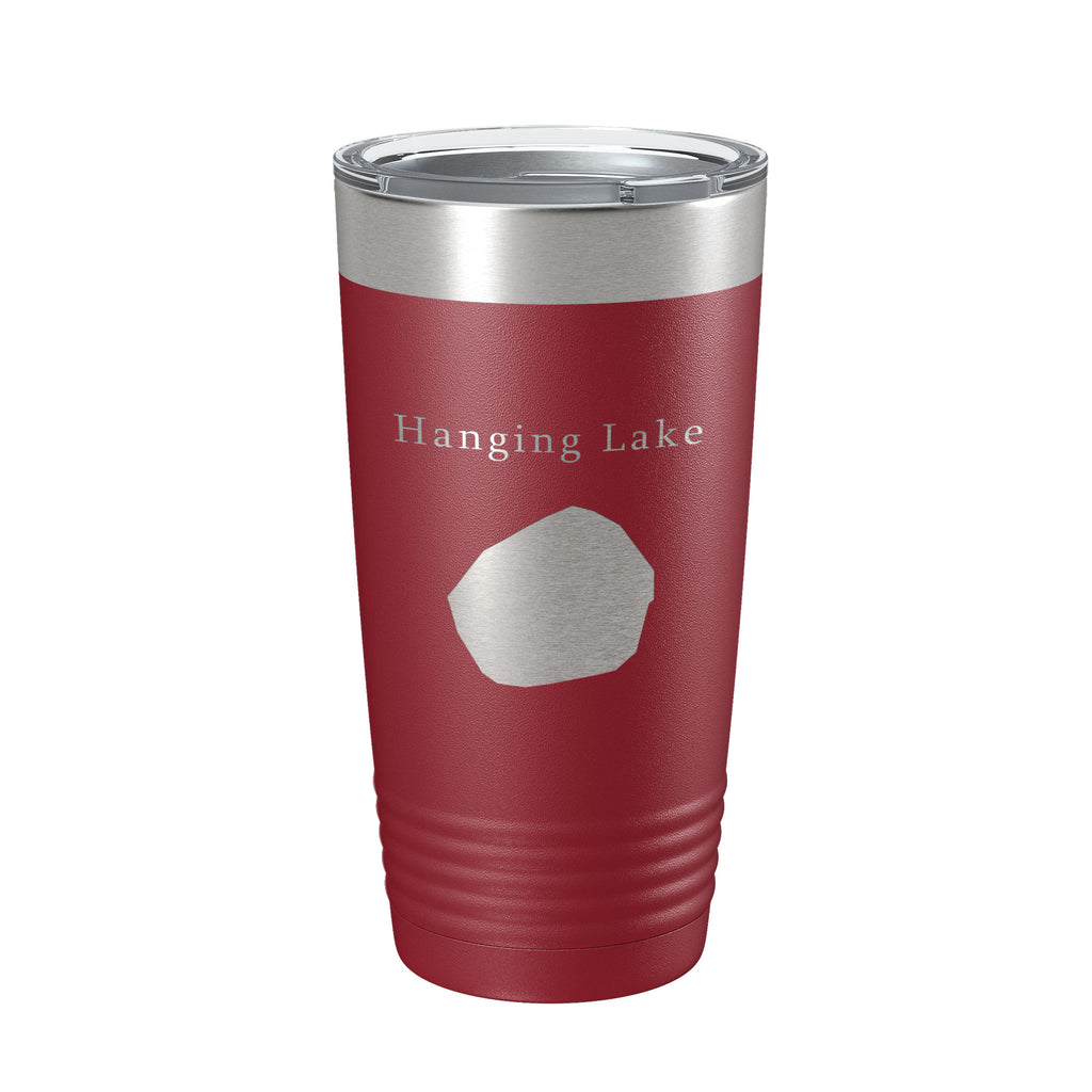 Hanging Lake Map Tumbler Travel Mug Insulated Laser Engraved Coffee Cup Colorado 20 oz