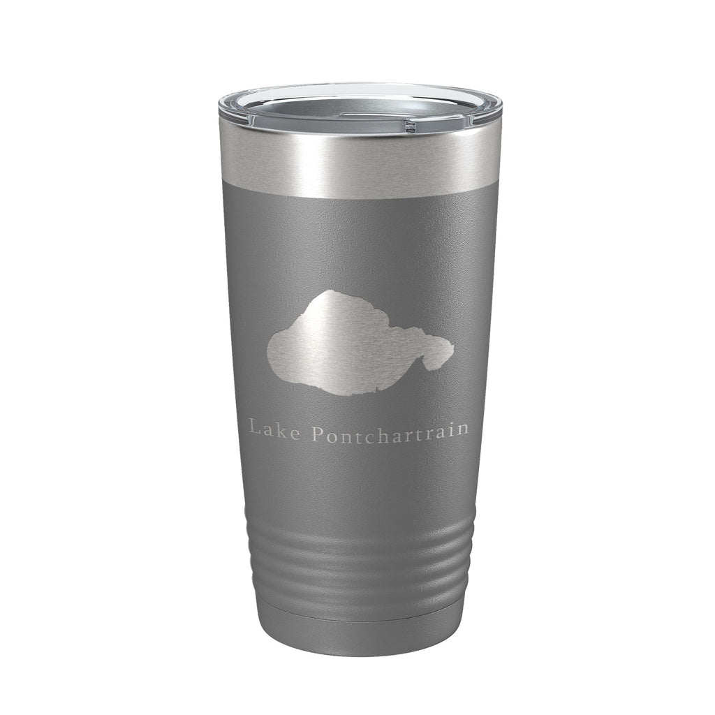 Lake Pontchartrain Map Tumbler Travel Mug Insulated Laser Engraved Coffee Cup New Orleans, Louisiana 20 oz