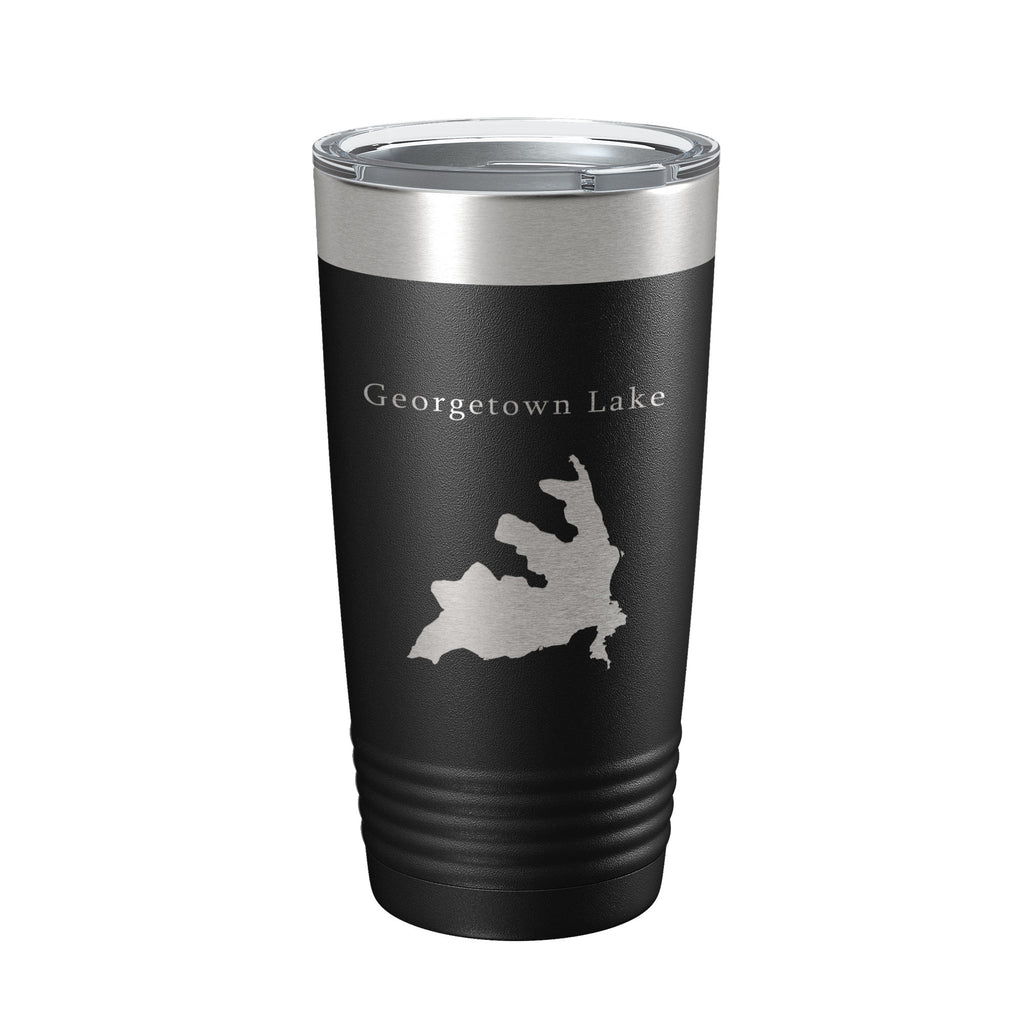 Georgetown Lake Map Tumbler Travel Mug Insulated Laser Engraved Coffee Cup Montana 20 oz