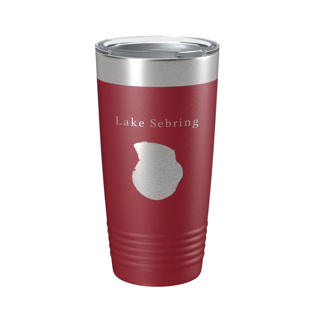 Lake Sebring Map Tumbler Travel Mug Insulated Laser Engraved Coffee Cup Florida 20 oz