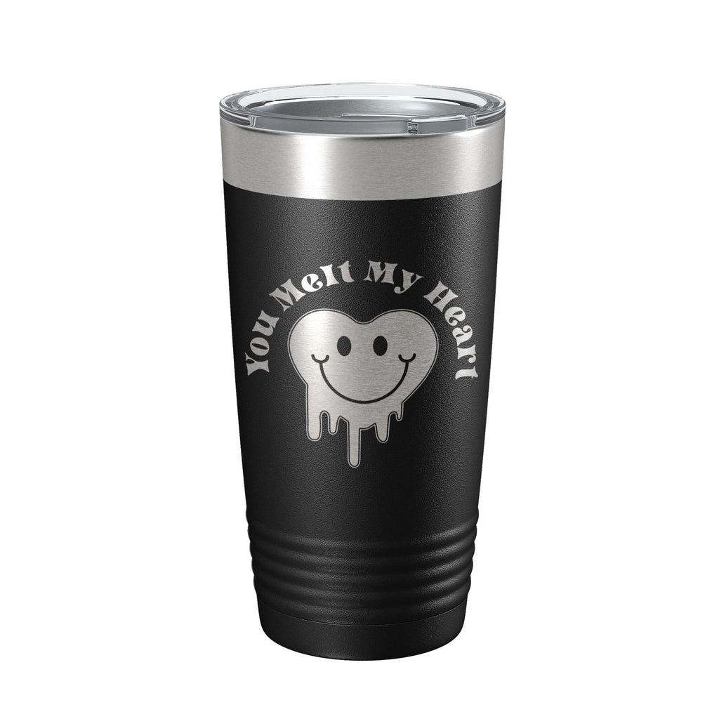 Valentine's Day Tumbler You Melt My Heart Travel Mug Insulated Laser Engraved Coffee Cup 20 oz