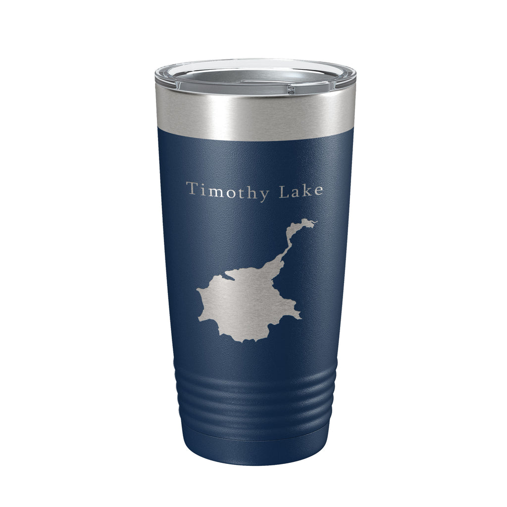 Timothy Lake Map Tumbler Travel Mug Insulated Laser Engraved Coffee Cup Oregon 20 oz