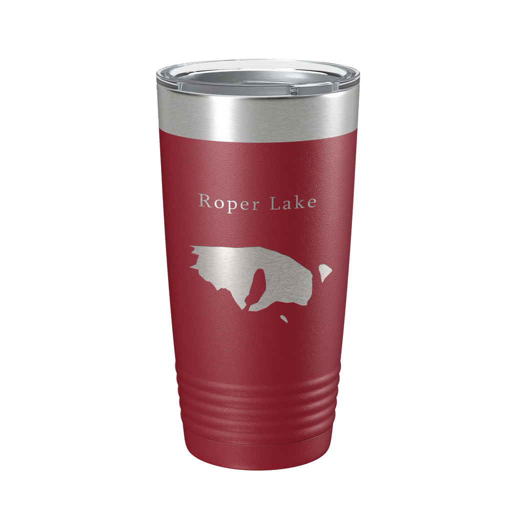 Roper Lake Map Tumbler Travel Mug Insulated Laser Engraved Coffee Cup Arizona 20 oz
