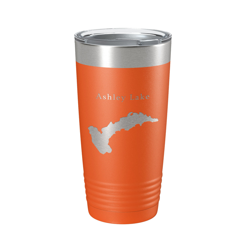Ashley Lake Map Tumbler Travel Mug Insulated Laser Engraved Coffee Cup Montana 20 oz