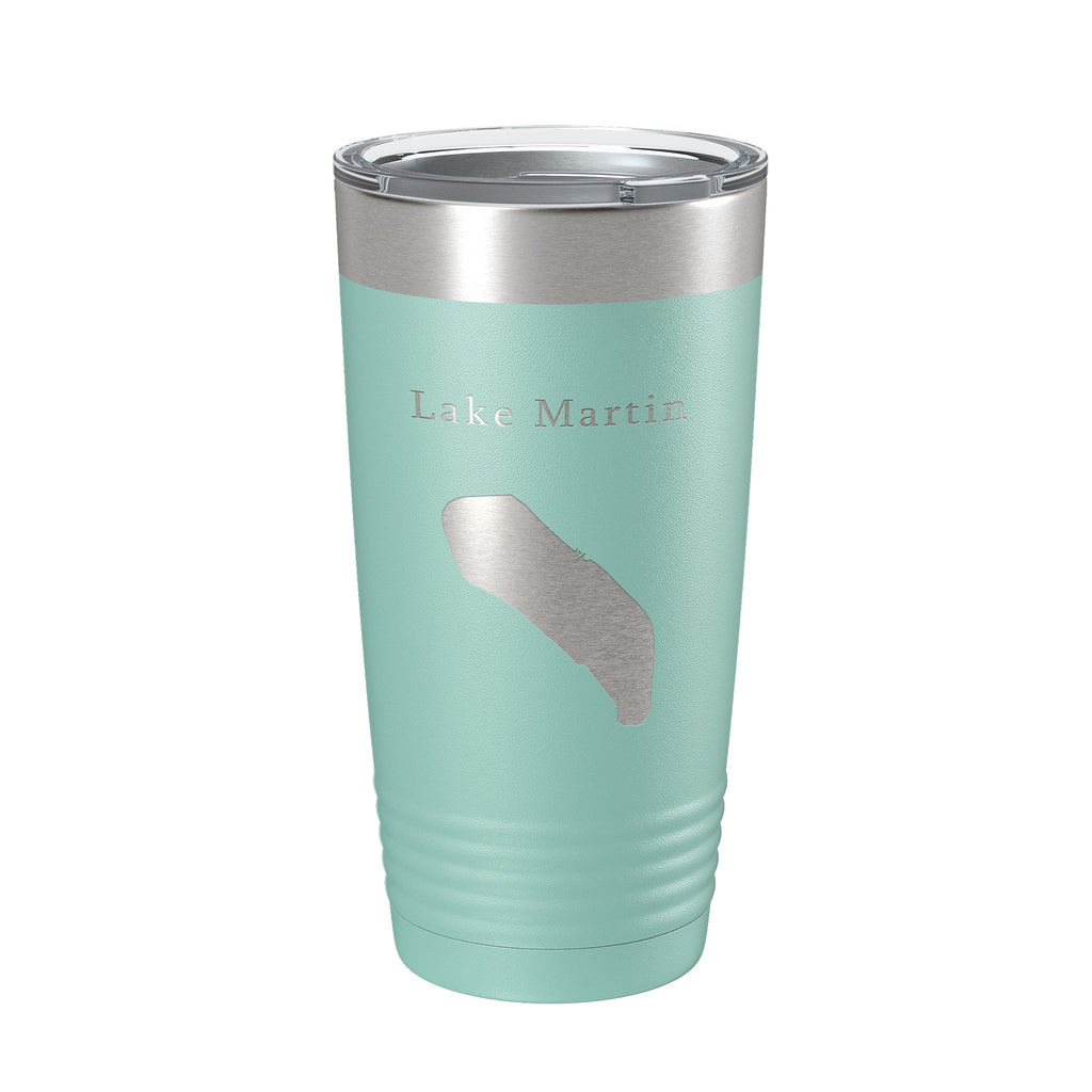 Lake Martin Map Tumbler Travel Mug Insulated Laser Engraved Coffee Cup Louisiana 20 oz