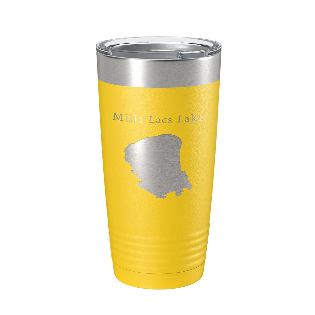 Mille Lacs Lake Map Tumbler Travel Mug Insulated Laser Engraved Coffee Cup Minnesota 20 oz