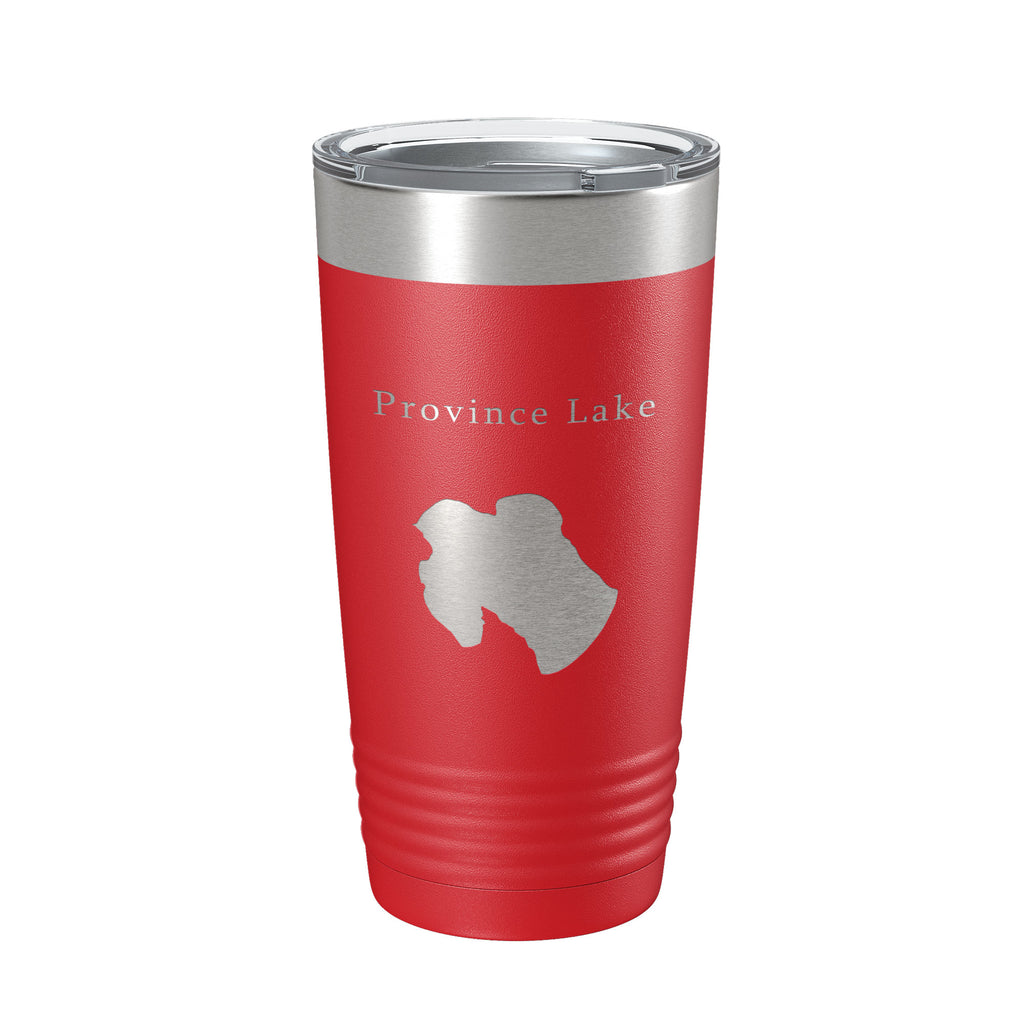 Province Lake Map Tumbler Travel Mug Insulated Laser Engraved Coffee Cup Maine 20 oz