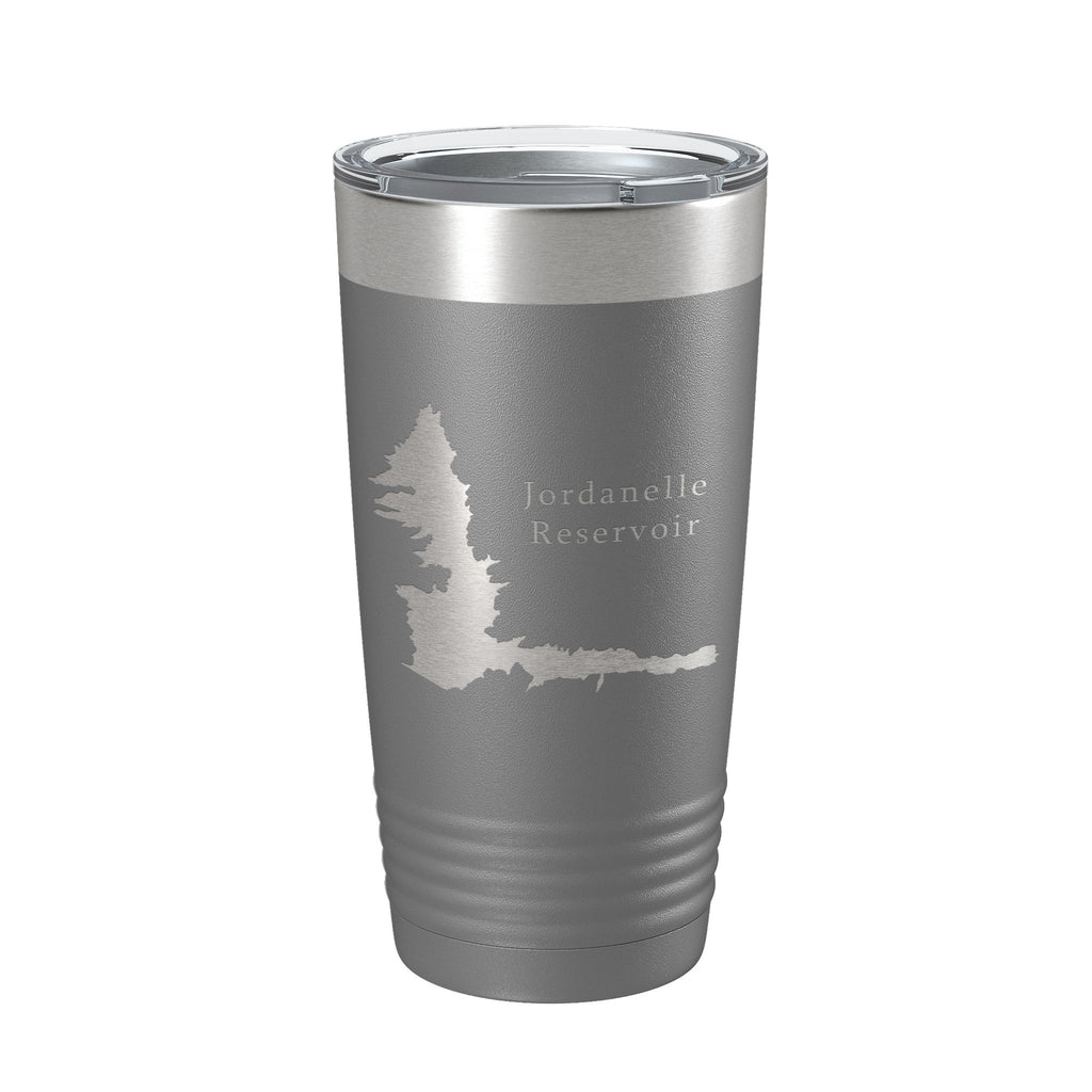 Jordanelle Reservoir Tumbler Lake Map Travel Mug Insulated Laser Engraved Coffee Cup Utah 20 oz